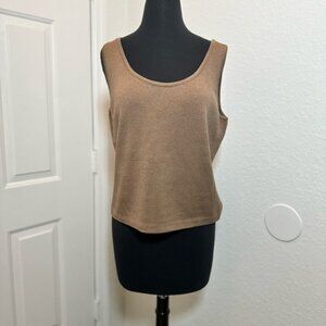 St. John Women's Brown Sleeveless Top